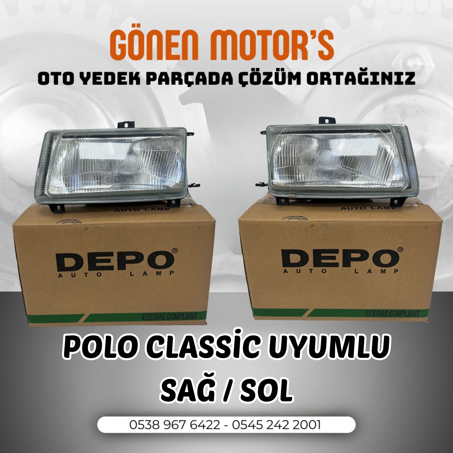 086 - 6K5 941 015 – 6K5 941 016 Polo Classic Far Seti | Sağ – Sol Ön Far Takımı