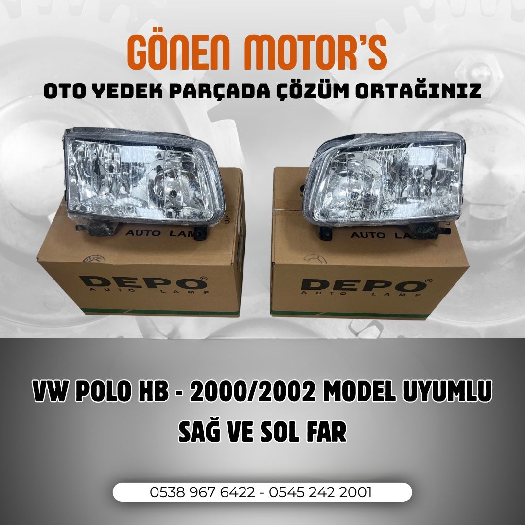 087 - 6N1 941 017 – 6N1 941 018 Polo 6N2 Far Seti | Sağ – Sol Ön Far Takımı