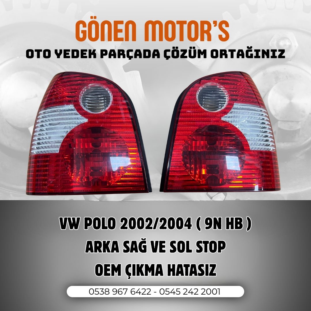 093 - 6Q6 945 095 – 6Q6 945 096 Polo 2002–2004 Arka Stop Seti | Sağ – Sol Stop Lambası