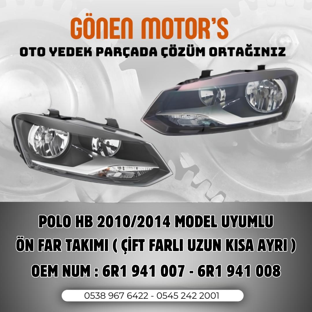 273 - 6R1 941 007 – 6R1 941 008 – VW Polo 2010/2014 Uyumlu Sağ Sol Far Takımı