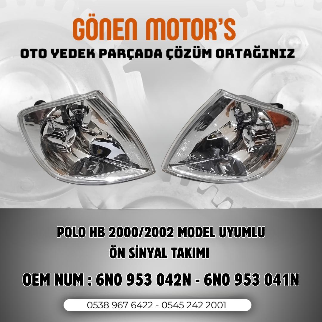 278 - 6N0 953 042N – 6N0 953 041N – VW Polo 2000/2002 Uyumlu Şeffaf Ön Sinyal Takımı